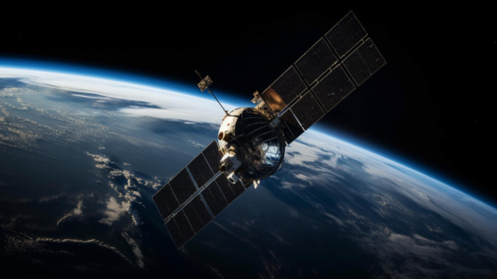satellite over the earth